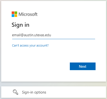 Microsoft Sign in Request