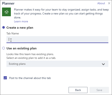 Planner New or Existing Plan